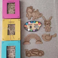پک نقاشی کودک اکسسوری چوبی