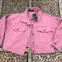 کت کتان صورتی سایز ۳۸