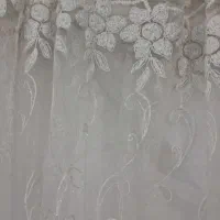 پرده گل دار بهمراه زیر پرده دوخته شده|پرده، رانر، رومیزی|تهران, افسریه شمالی|دیوار