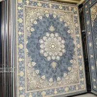 فرش خاتون دلفینی نقره ایی ۱۲۰۰شانه|فرش|شیراز, قلات|دیوار