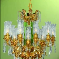 لوستر تمام برنز مدل امپریال ۱۵ شاخه با لاله اشک|لوستر و چراغ آویز|تهران, هروی|دیوار