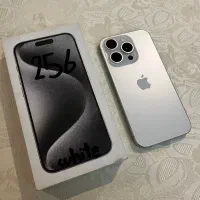 گوشی ایفون 15pro white 256 ZAA 100% بدون نقطه و خط|موبایل|تهران, پاسداران|دیوار