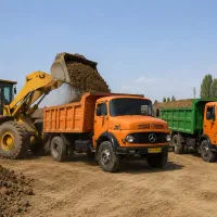 شن ماسه پوکه ریگ بادی خاک آهک نخاله
