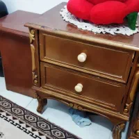 دو عدد عسلی و دراور و آیینه و صندلی آرایش|مبلمان خانگی و میز عسلی|پیشوا, |دیوار