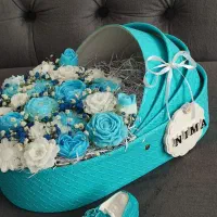 گهواره باکس گلشمع همراه با اسم بچه و مجسمه نوزاد|اسباب و اثاث بچه|کرمانشاه, |دیوار