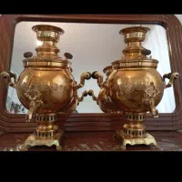 سماور زغالی برنز و شکلات خوری