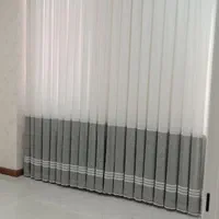 پرده  شاین کتان حاشیه طوسی