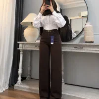 شلوار جین قهوه ای