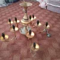 لوستر برنجی ۵ شاخه سالم در حد نو
