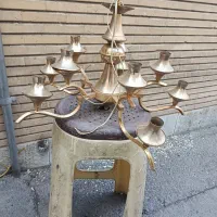 یه جفت لوستر برنزی ۱۰ شعله