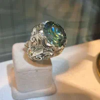 انگشتر نقره دست ساز قلم زنی