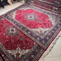 جفت ۶متری دستبافت تبریز کرمان‌قلم لاکی مشابه نو