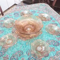 ظروف قدیمی ‌ عتیقه پذیرایی عسلی و زنگاری