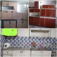 کابینت بدنه فلزی درب ام دی اف با سینک و شیر اهرمی|مصالح و تجهیزات ساختمان|ماهدشت, |دیوار