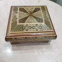 جعبه خاتم کاری پرکار ونفیس،نو آکبند،کار دست اصفهان