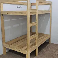 تخت دو طبقه تمام چوب