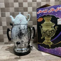 سماور گازی ۶ لیتری سه کاره اکبند نو تمام برنج