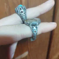 انگشتر نقره فیروزه و شجر|جواهرات|آستانه اشرفیه, |دیوار