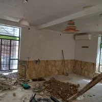 شیار زنی برق و فاضلاب و تخریب جزی کلی بتن خانه