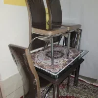میز ناهارخوری ۴نفره شیشه تُرک