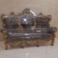 مبل استیل سلطنتی ۹نفره با عسلی|مبلمان خانگی و میز عسلی|مشکین‌دشت, |دیوار