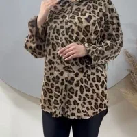 شومیز آستین بلند زیکو پلنگی زنانه / پوشاک طنین