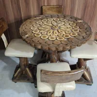 میز ناهارخوری خوری چوبی جنگلی دست ساز