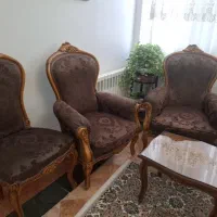 مبل ۷نفره استیل+میزغذاخوری ۸نفره