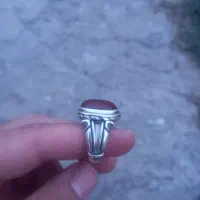انگشتر نقره رکاب دست ساز دومهر عقیق کهنه|جواهرات|ملایر, |دیوار