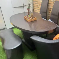 ناهار خوری ۶نفره چوبی طرح گلابی
