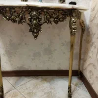 آینه کنسول برنز قدیمی سیاه قلم