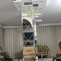 پرده حریرپانچ 18متری برای پنجره 6متری  با چوب پرده