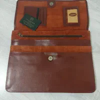 کیف دستی چرم قهوه ای