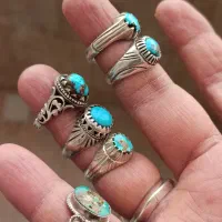 انگشتر  رکاب نقره و فیروزه نیشابور|جواهرات|قم, باغ کرباسی|دیوار