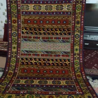 قالیچه پشتی گل ابریشم