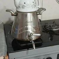 کتری سماوری با قوری تمیز