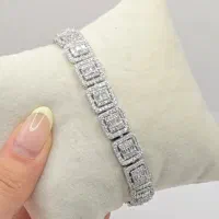 دستبند تمام نقره مدل امرالدکات ۹۲۵ عیار|جواهرات|تبریز, |دیوار