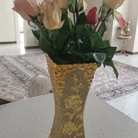 گل رز ۱۰شاخه مصنوعی غنچه