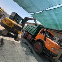 حمل نخاله مینی بیل ماسه06 شسته مخلوط با تک کمپرسی