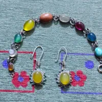 نیم ست نقره قدیمی باسنگهای اصل عقیق، شرف شمس و..|جواهرات|قم, آذر (نکویی)|دیوار