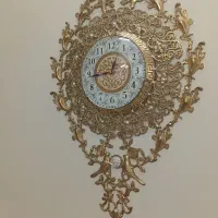 ساعت و گلدان برنز