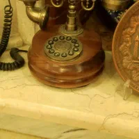 سینی مسی طرح شکارگاه تلفن سالم پشقاب جینی|کلکسیون اشیاء عتیقه|تهران, صد دستگاه|دیوار