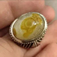 انگشتر نقره دست ساز باباقوری سنگ مصور