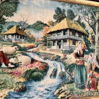 تابلو فرش دستبافت مرینوس ابریشم|تابلو فرش|پرند, فاز ۱|دیوار