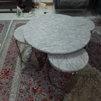 جلو مبلی و عسلی سه عدد فلزی سالم و بدون خش