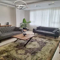 مبل و میز ۸ نفره چوب گردو و پارچه ترک