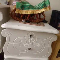 دراور با آینه دوتا پا تختی و صندلی