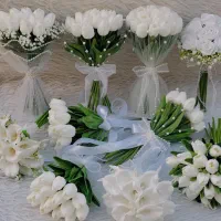 دسته گل عروس و باکس گل