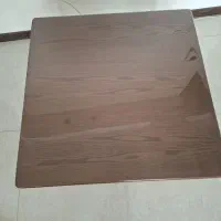 میز جلو مبلی چوب راش با رو میزی شش میل پلاستیکی