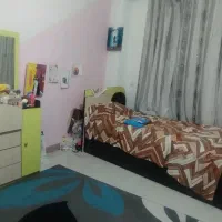 تخت نوجوان به همراه دراور وآینه و تخت مهمان|تخت و سرویس خواب|فیروزکوه, |دیوار